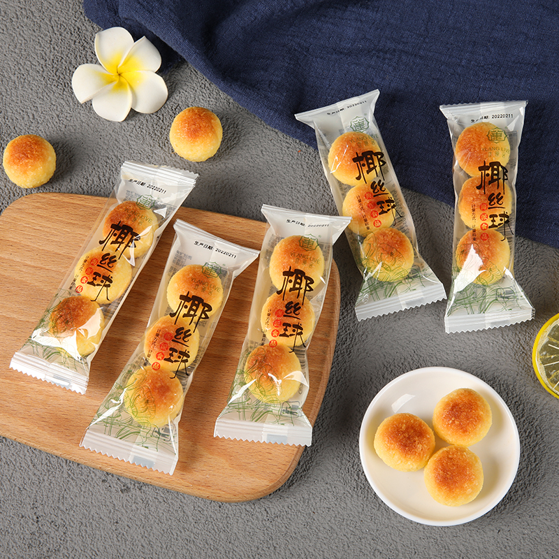 宜莲居椰丝球颗小甜品零食散耶酥海派食品奶味椰蓉丸糕点笋0g