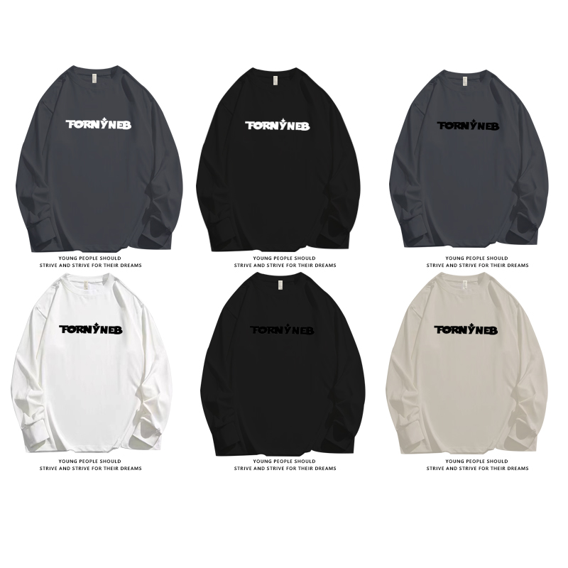 DD04 美式街头字母印花休闲长袖T恤男ins街头嘻哈百搭打底衫卫衣