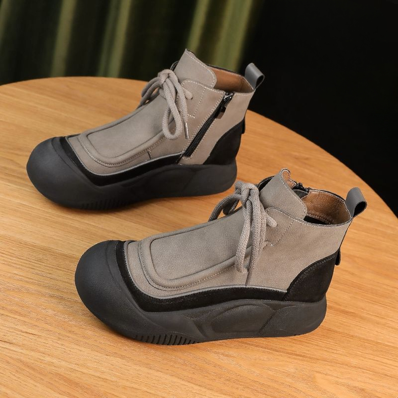 马丁靴女2023秋冬新款复古英伦风保暖短靴时尚百搭冬季女