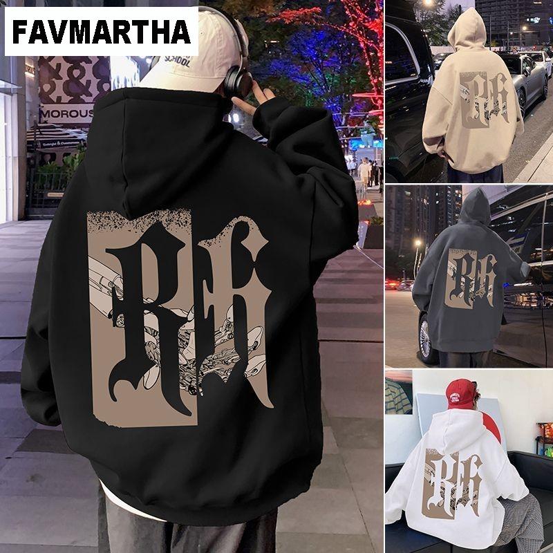 FAVMARTHA18岁加绒19中学生卫衣15男秋冬季青少年连帽套头加厚17