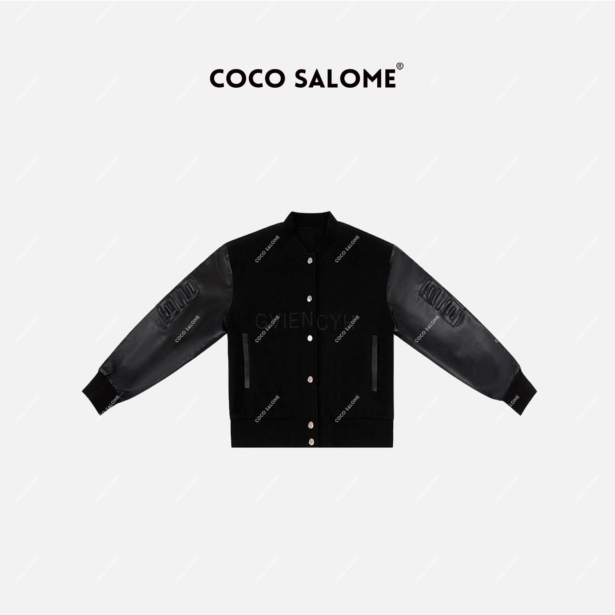 COCO SALOME②【飞行员外套】2023秋冬洋气街头时尚拼接服外套036N