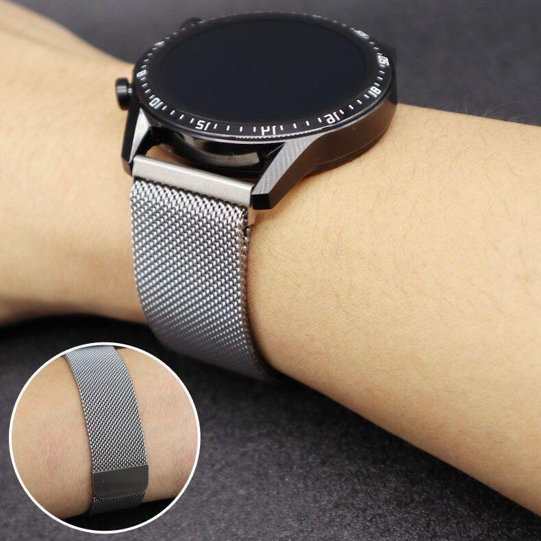 适用华为GT2表带华为watch3手表GT2pro米兰钢带表带荣耀magic表带
