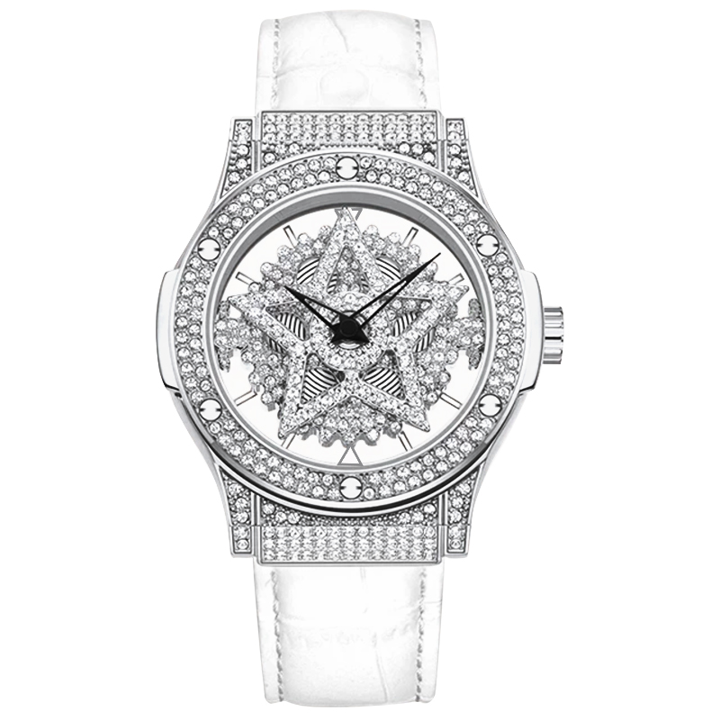 DOM腕表五芒星品牌手表时来运转镶钻女表满天星时尚女表送赠品