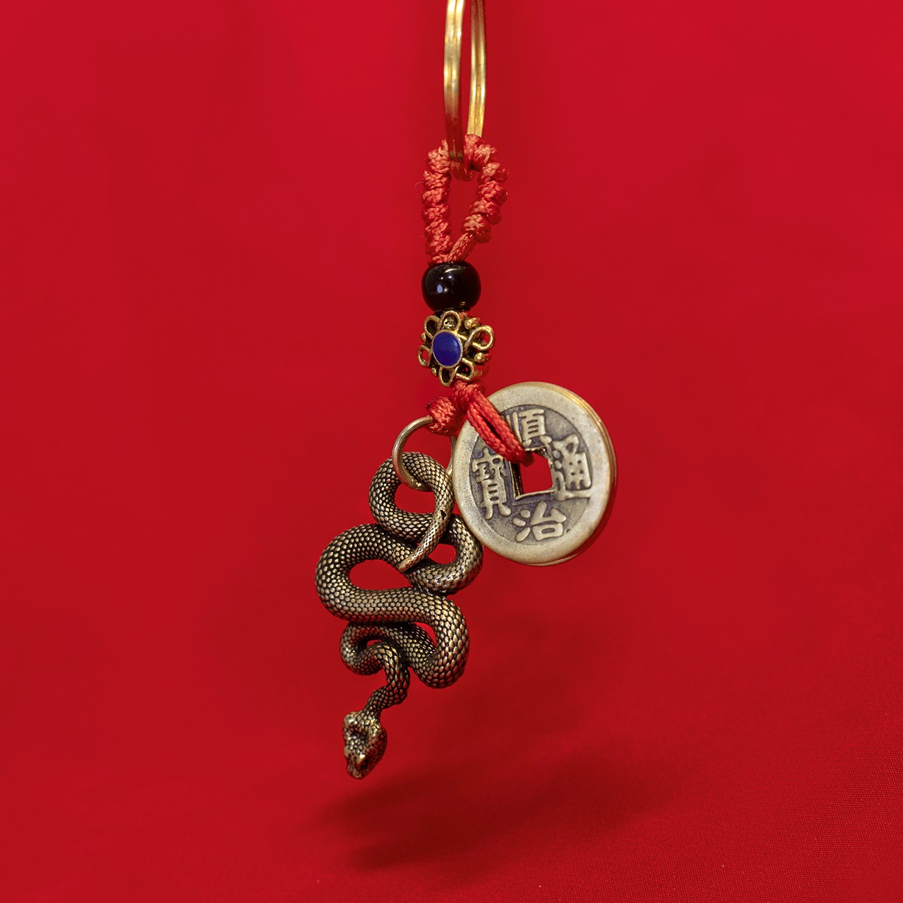 【金蛇飞舞】蛇立体 汽车钥匙扣挂件随身小吊坠挂坠复古风