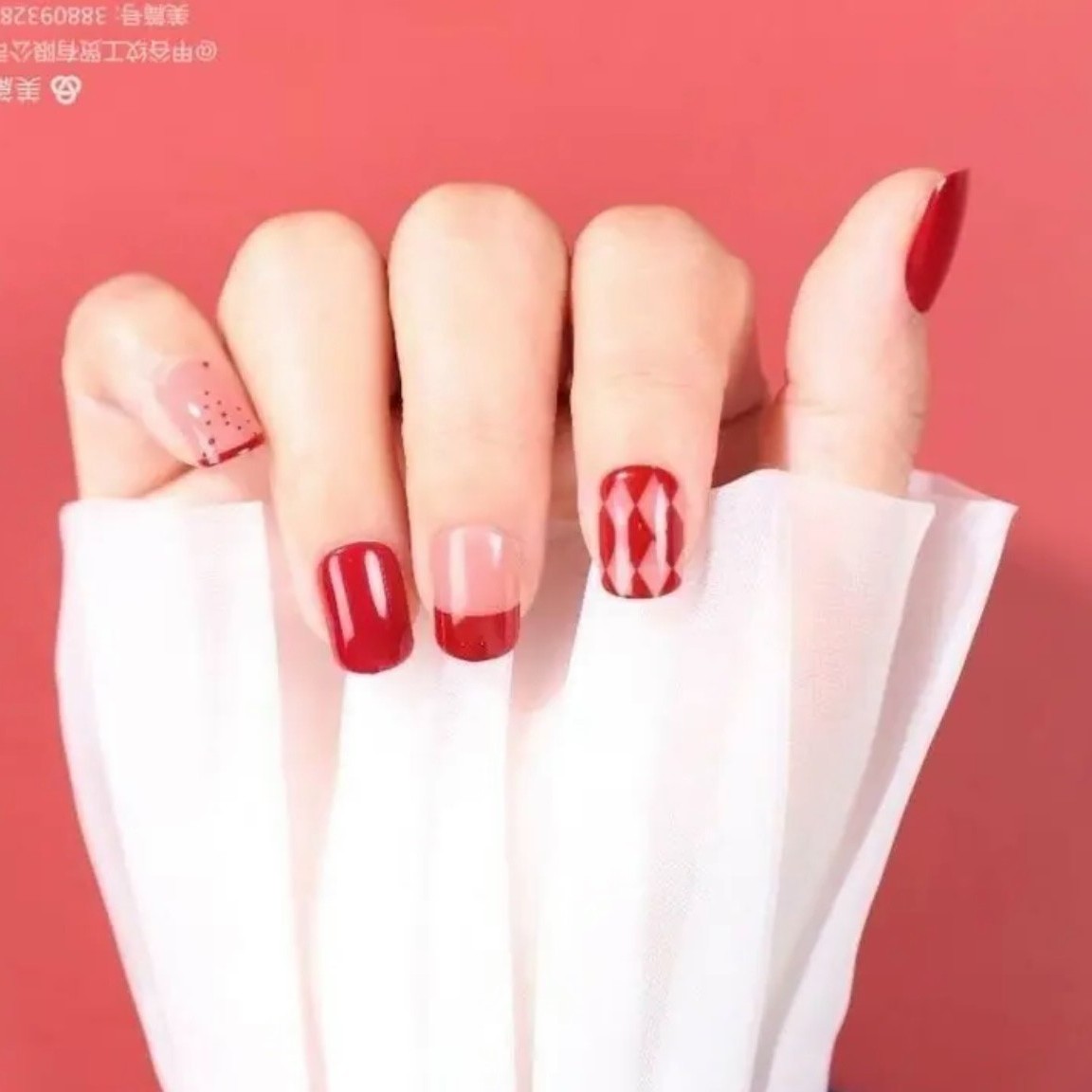 （妍妍）~153号第五代折无痕空气软甲 成品穿戴甲30片（短款）