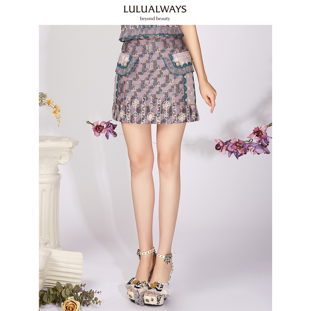 【高高甄选】LuLualways提花蕾丝半裙