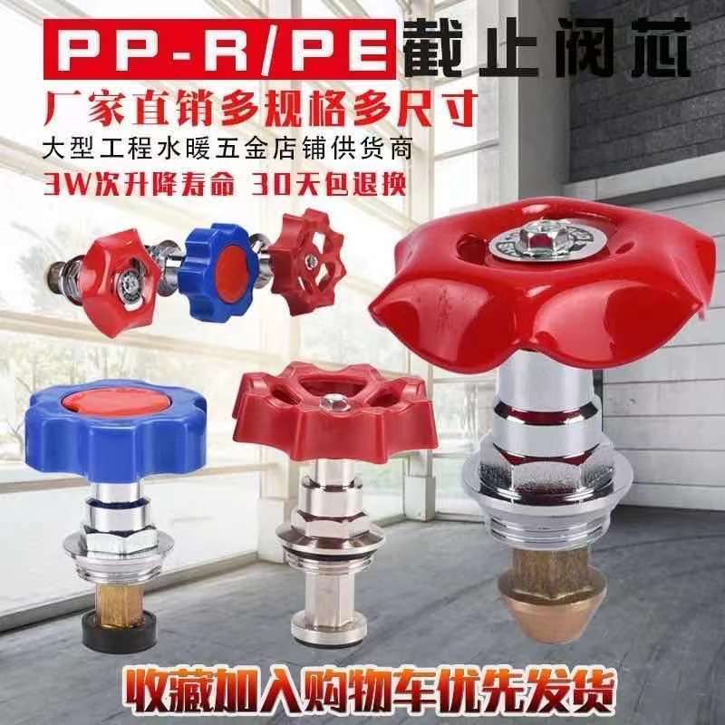 PPR升降式截止阀阀芯PE水管闸阀水阀阀门芯配件20自来水25开关32