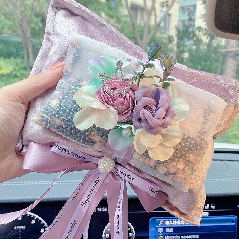 主播自用推荐 创意干花炭竹炭包汽车香薰摆件车载内饰品车家两用
