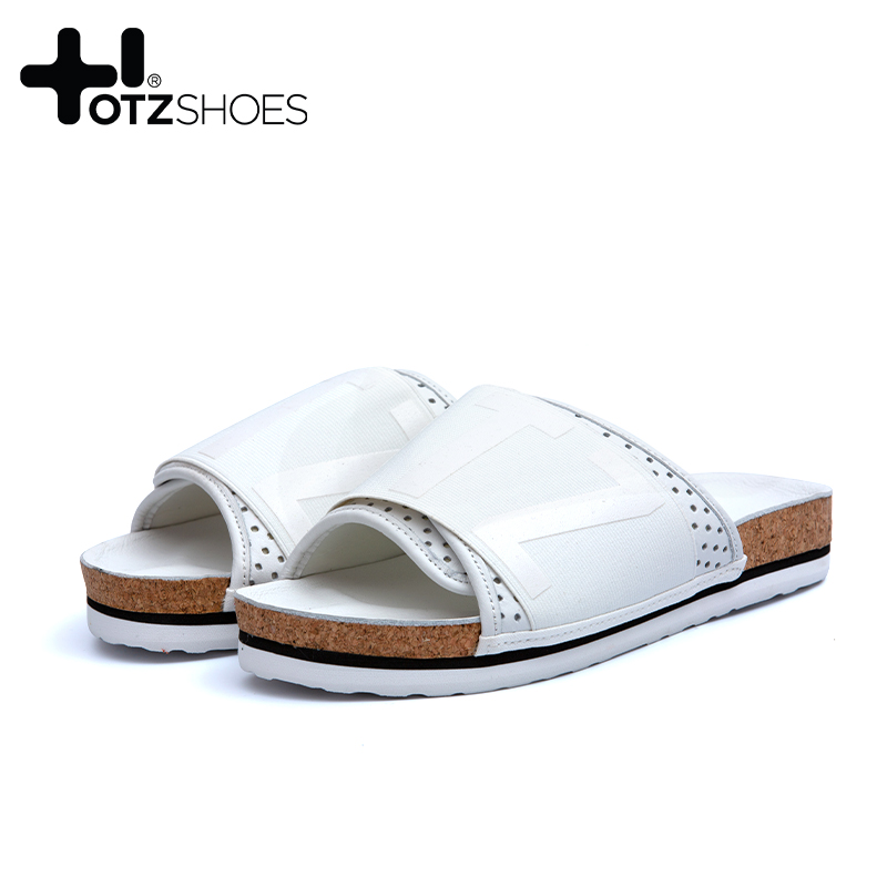 【OTZshoes】男平底牛皮一字拖鞋厚底夏季透气防滑潮流O20122204