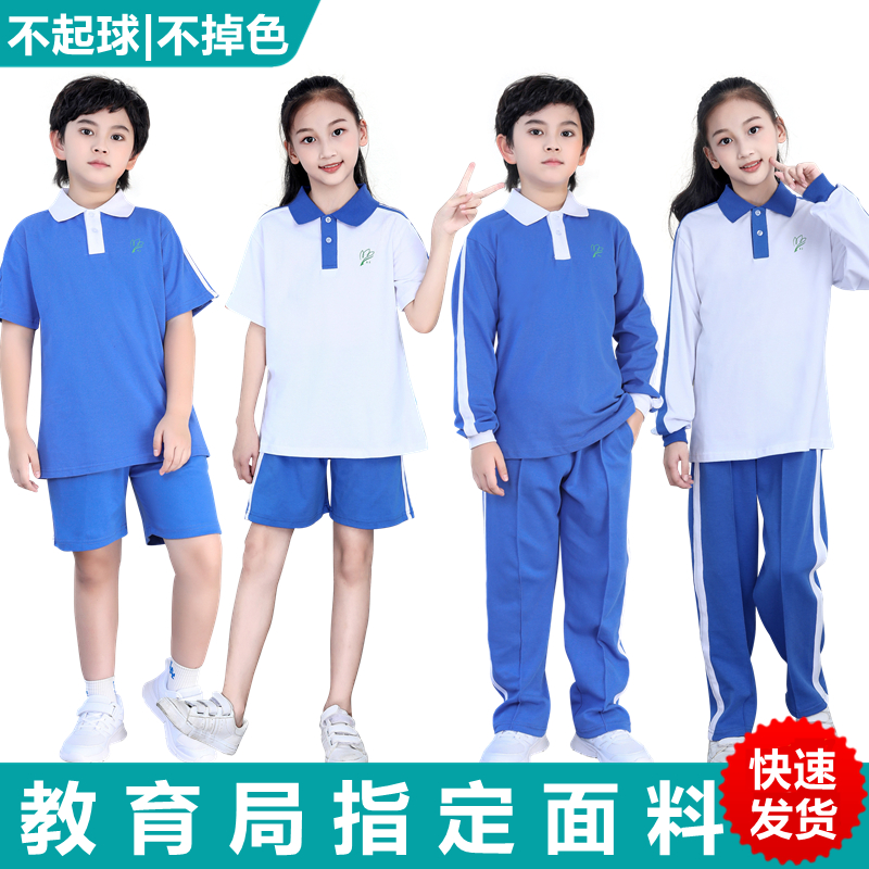 深圳校服小学生夏秋冬装男女统一运动服短袖短裤上衣速干礼服套装