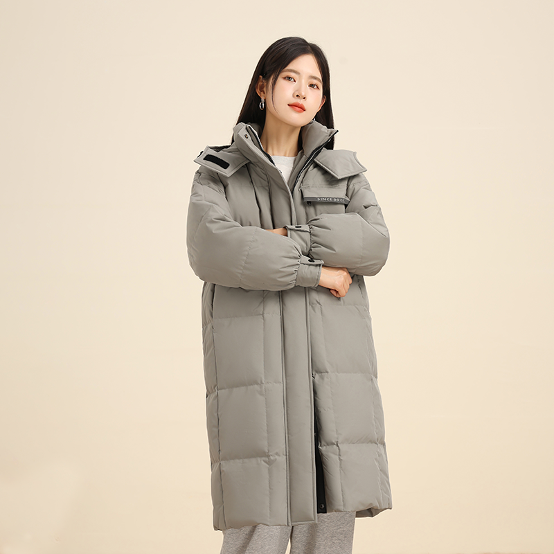 【龙二哥专属】雪中飞保暖防风潮女士长款连帽羽绒服加厚X20141366F