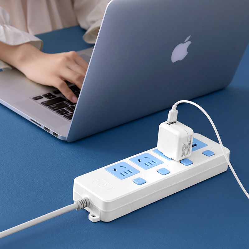 家用/办公/商用五孔多功能插座插排带usb1.8~12米延长线接线板