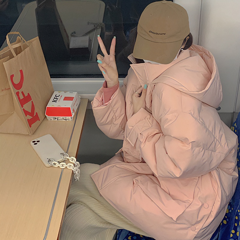 2023年冬季新款棉服女时尚棉衣小个子派克宽松面包服显瘦棉袄外套