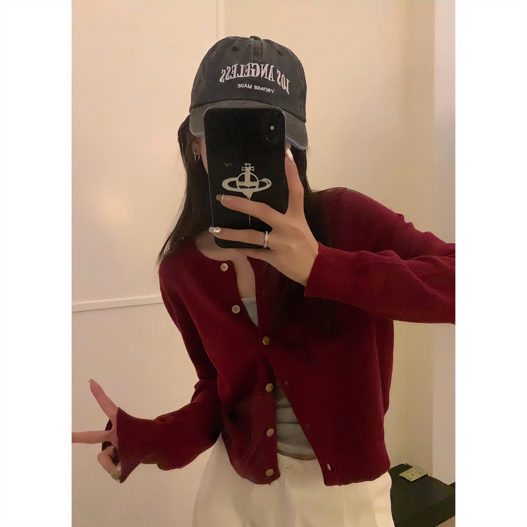 秋季纯欲甜辣气质小众修身显瘦休闲短款针织开衫百搭阔腿直筒裤