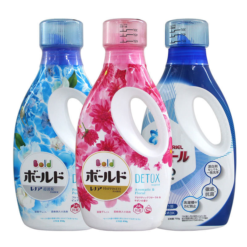 日本进口宝洁洗衣液柔顺花香低泡易漂洗
