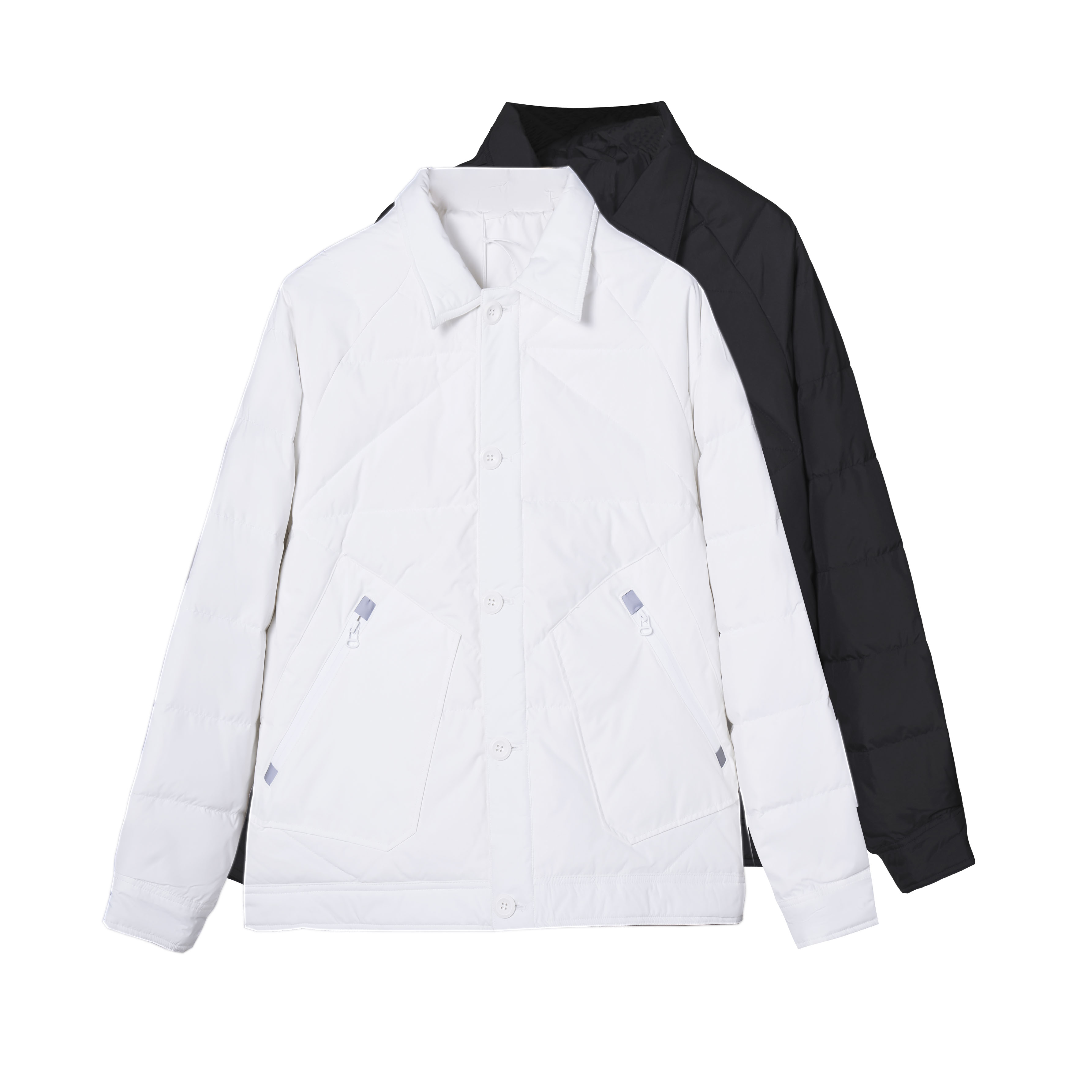 【冯漂亮服饰】冬季潮流简约时尚翻领羽绒服8615
