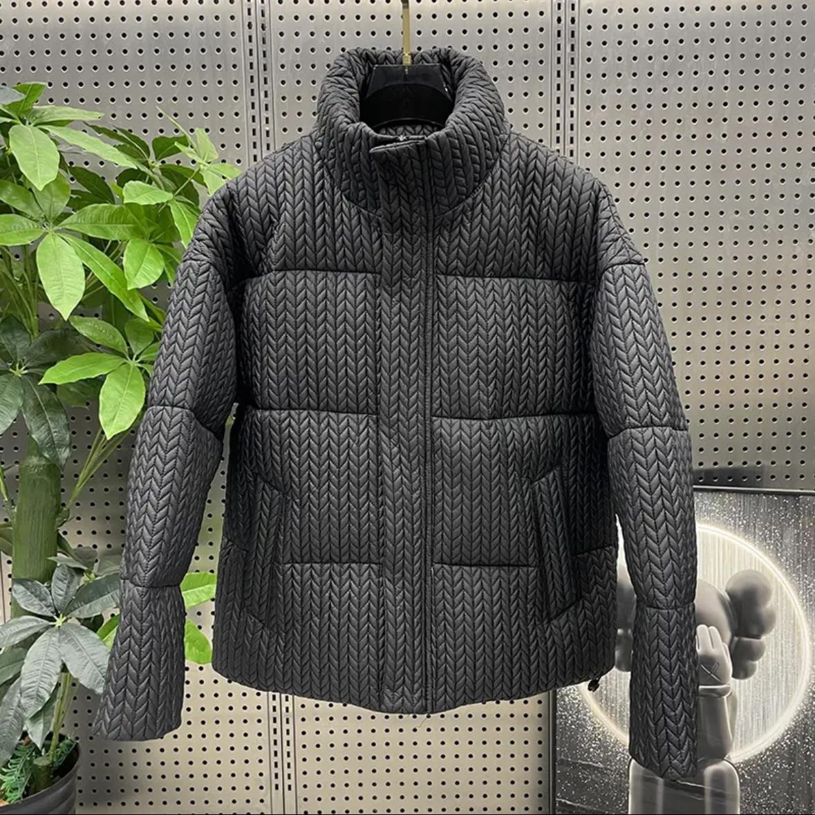 IMPISH LEE冬季新款加厚麦穗立领棉袄男士潮流时尚百搭简约休闲保