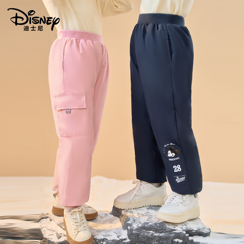 【Disney/迪士尼羽绒服旗舰店】儿童工装极寒羽绒裤束脚保暖裤SK005