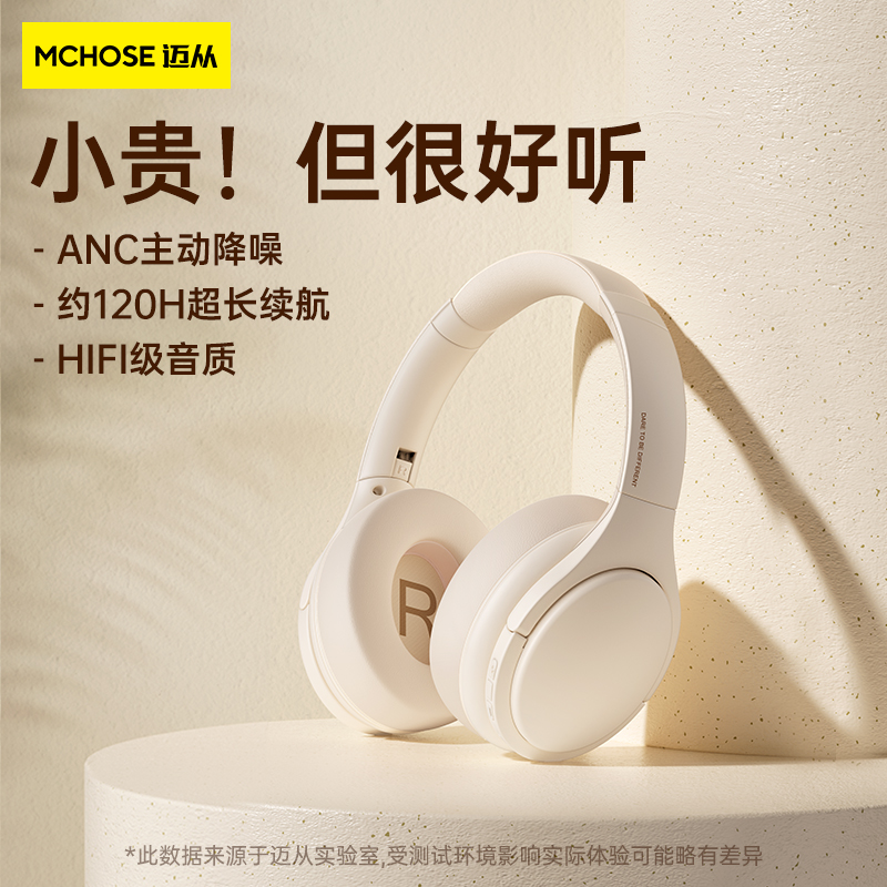 MCHOSE迈从 D12无线主动降噪头戴式蓝牙耳机游戏运动通用续航max