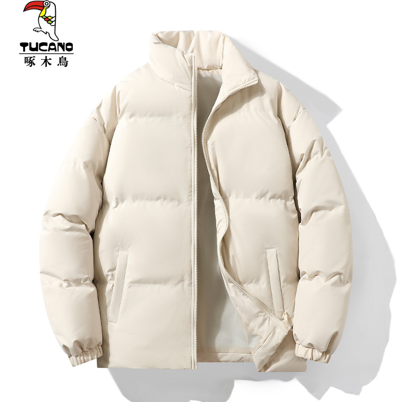 啄木鳥新款棉衣男潮流百搭外套情侣款宽松休闲立领面包服秋冬保暖