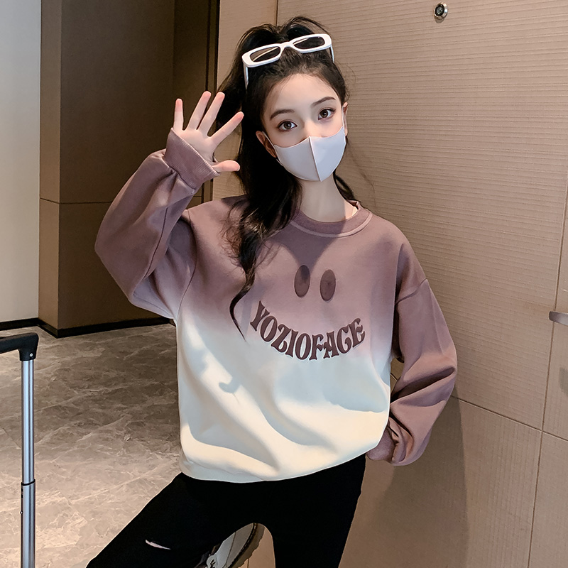 【唐纳童装】女童秋装卫衣儿童秋季新款韩版洋气长袖上衣渐变打底衫