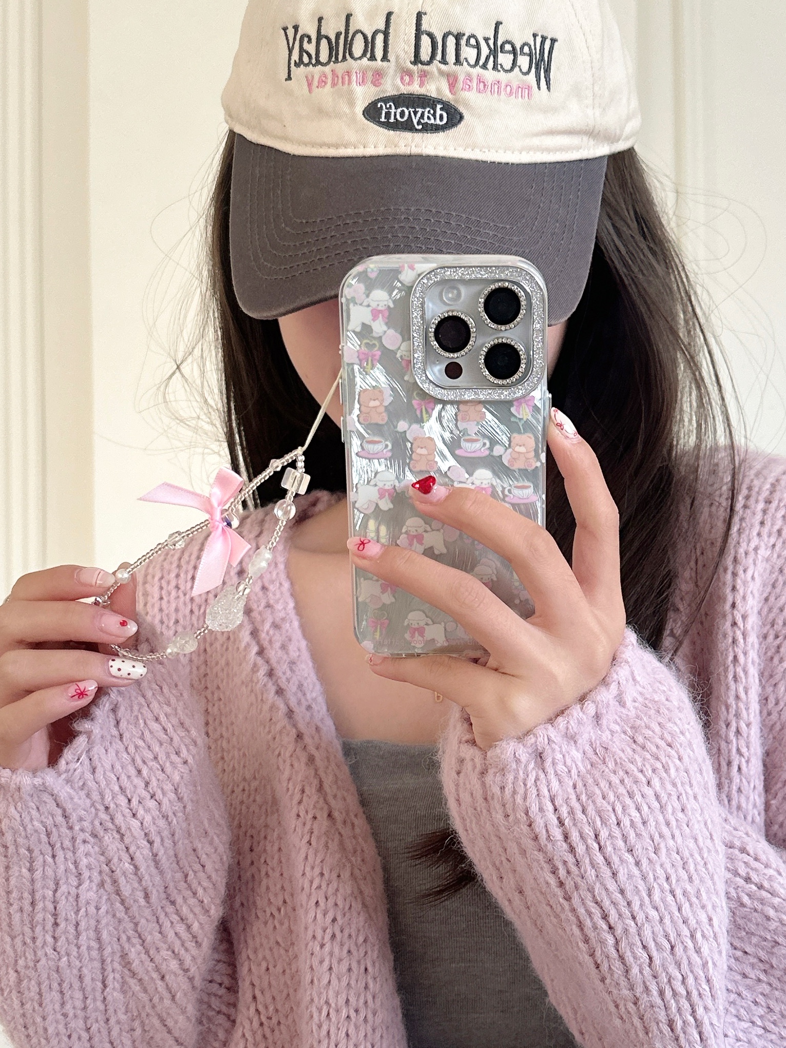 适用苹果系列iPhone15新款手机壳网红创意可爱卡通咖啡狗手链14