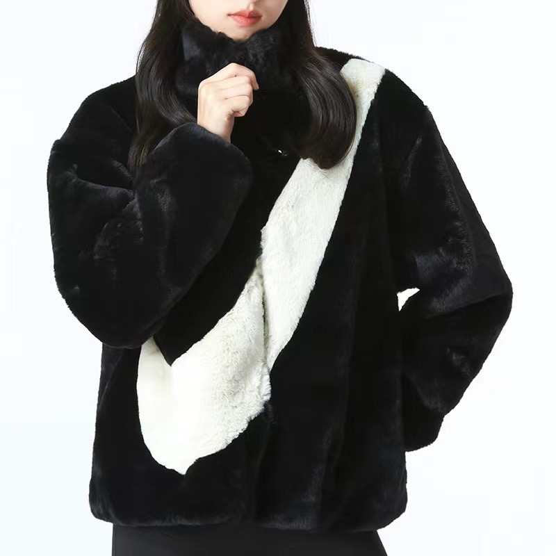 Nike耐克大Logo人造皮草保暖加厚外套  DO3792-010 DM1760-238