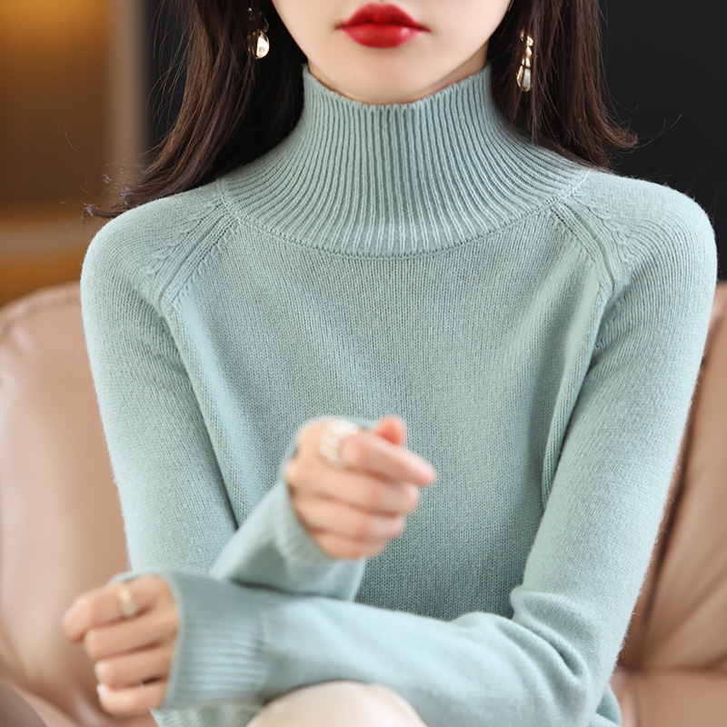 【现货宠粉】春秋新款精纺针织毛衫高领显瘦女韩版加厚打底衫 RY210
