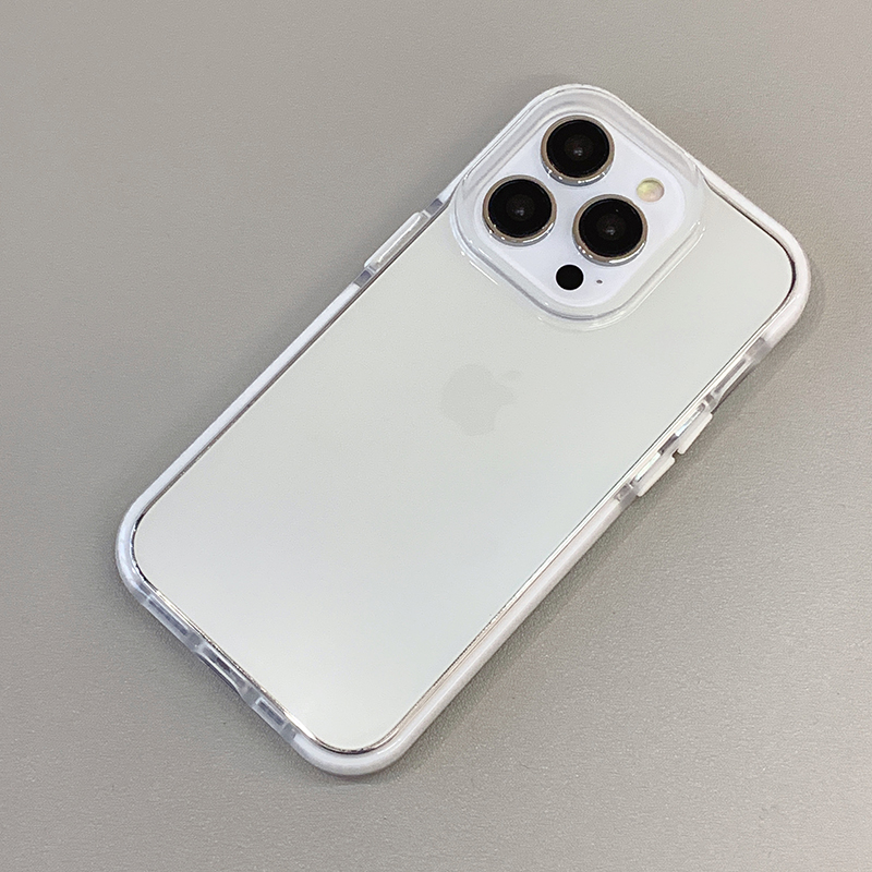简约防撞条透明壳适用iPhone15promax苹果手机壳14pro全包13软壳
