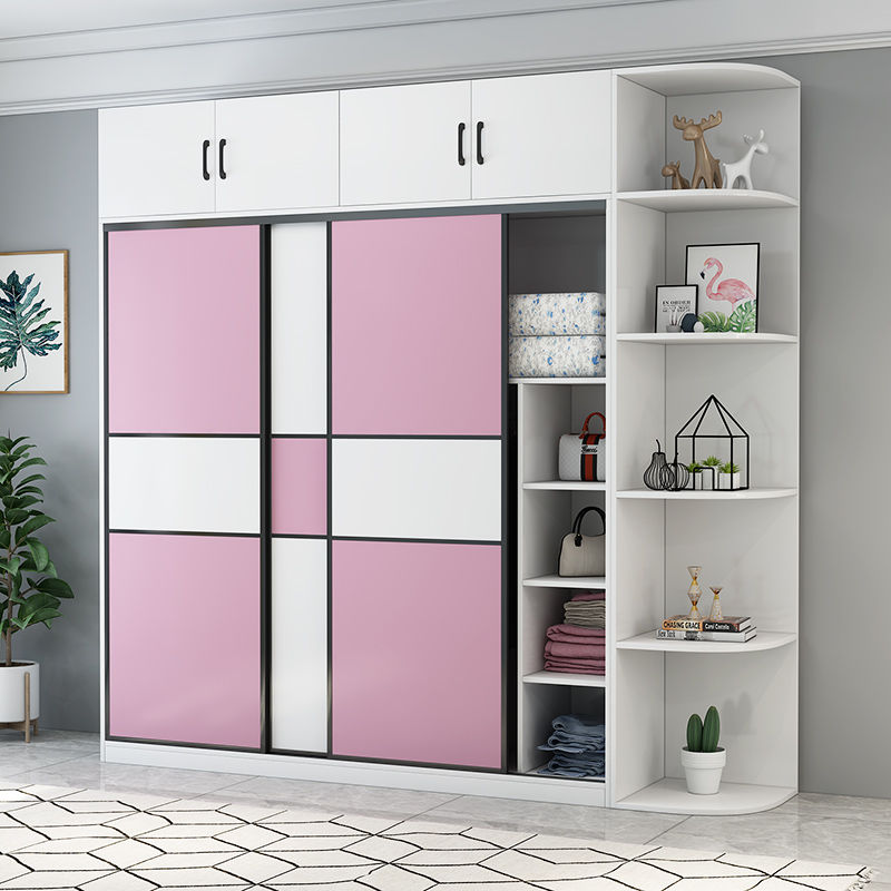 衣柜家用卧室现代简约木质组装衣橱儿童木衣柜出租房简易柜子单人