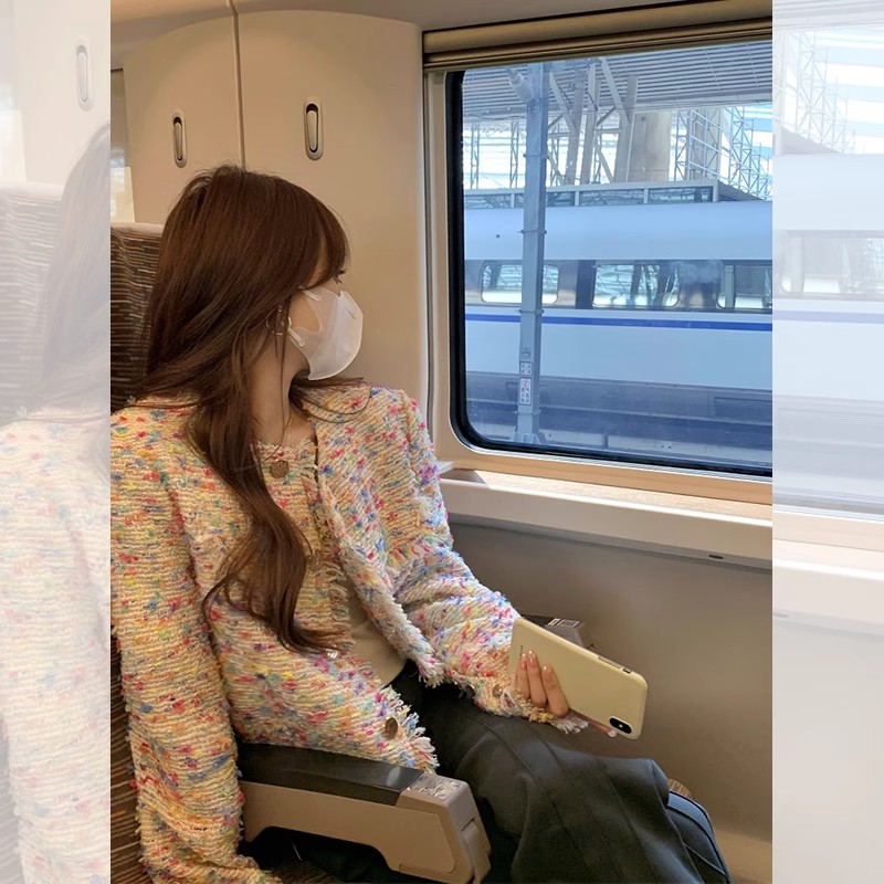 法式流苏小香风厚外套高级女秋冬短款2023新款小个子炸街小众上衣