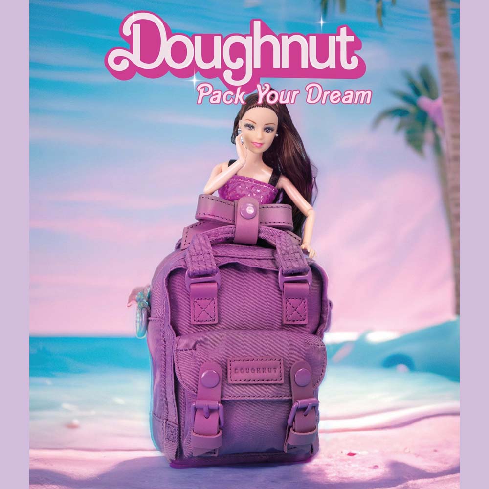 Doughnut甜甜圈迷你斜挎包女可爱蝴蝶结1L小包单肩包ins风少女包