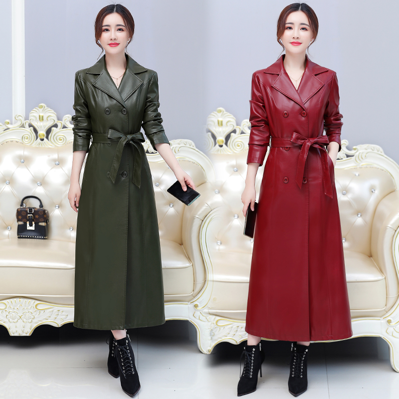 真皮皮衣女      长款秋冬新款绵羊皮皮夹克韩版修身显瘦外套潮