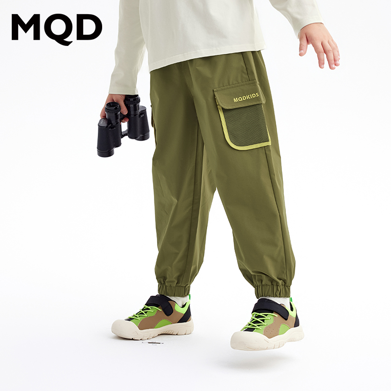 MQD童装儿童春秋新款工装大口袋休闲长裤中大童运动裤子9633W1507