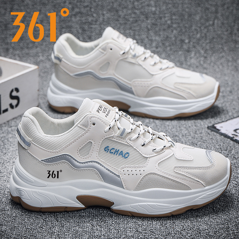 361°运动鞋秋冬新款男鞋透气百搭网面老爹鞋休闲跑步厚底增高鞋