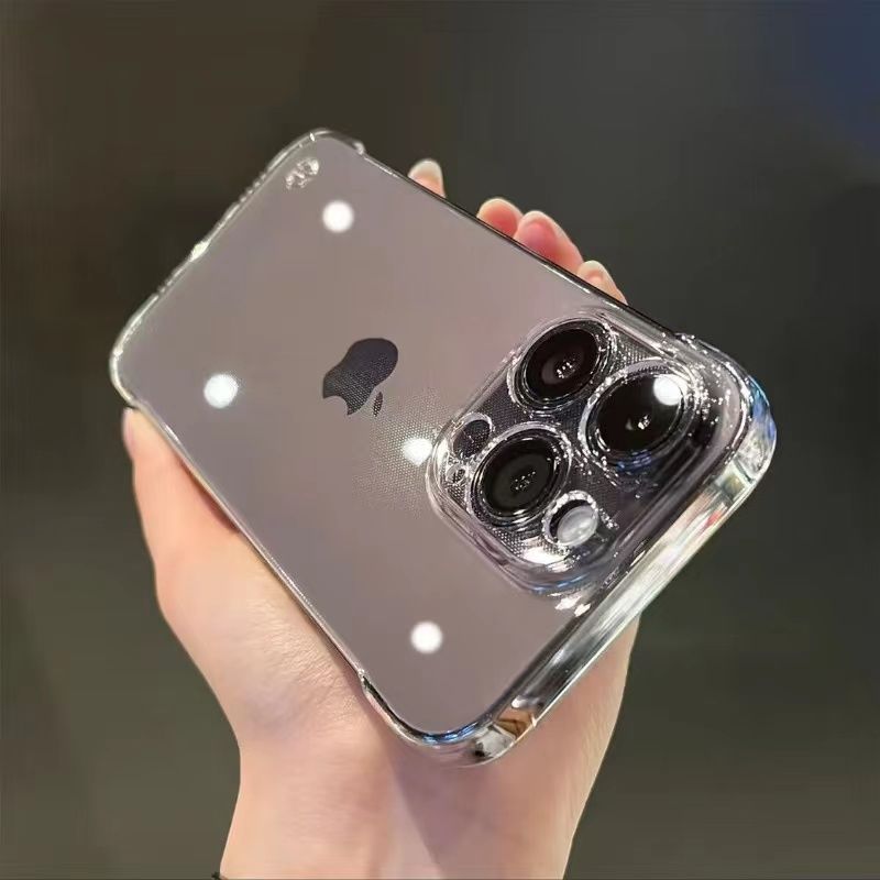 新款苹果15promax透黑无边框iPhone14Pro透明超薄简约13亚克力壳