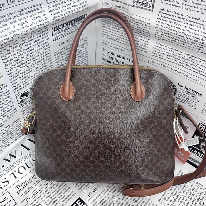 90新 友戏奢品 CELINE 老花手提贝壳包/PJ07124434/TY特卖