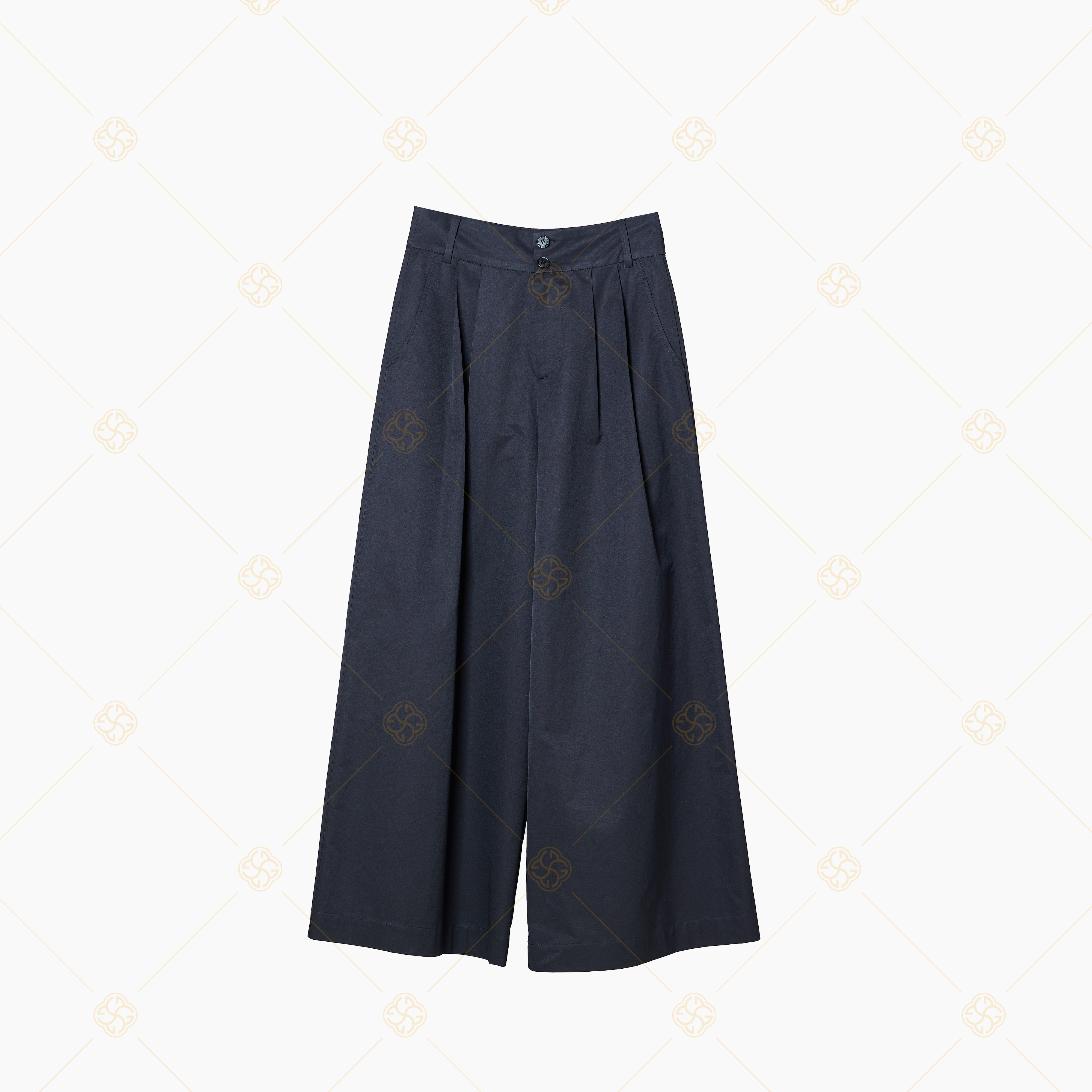 GKE/谷可K1299时尚阔腿裤女夏季薄款宽松高腰垂感休闲直筒裤裤子