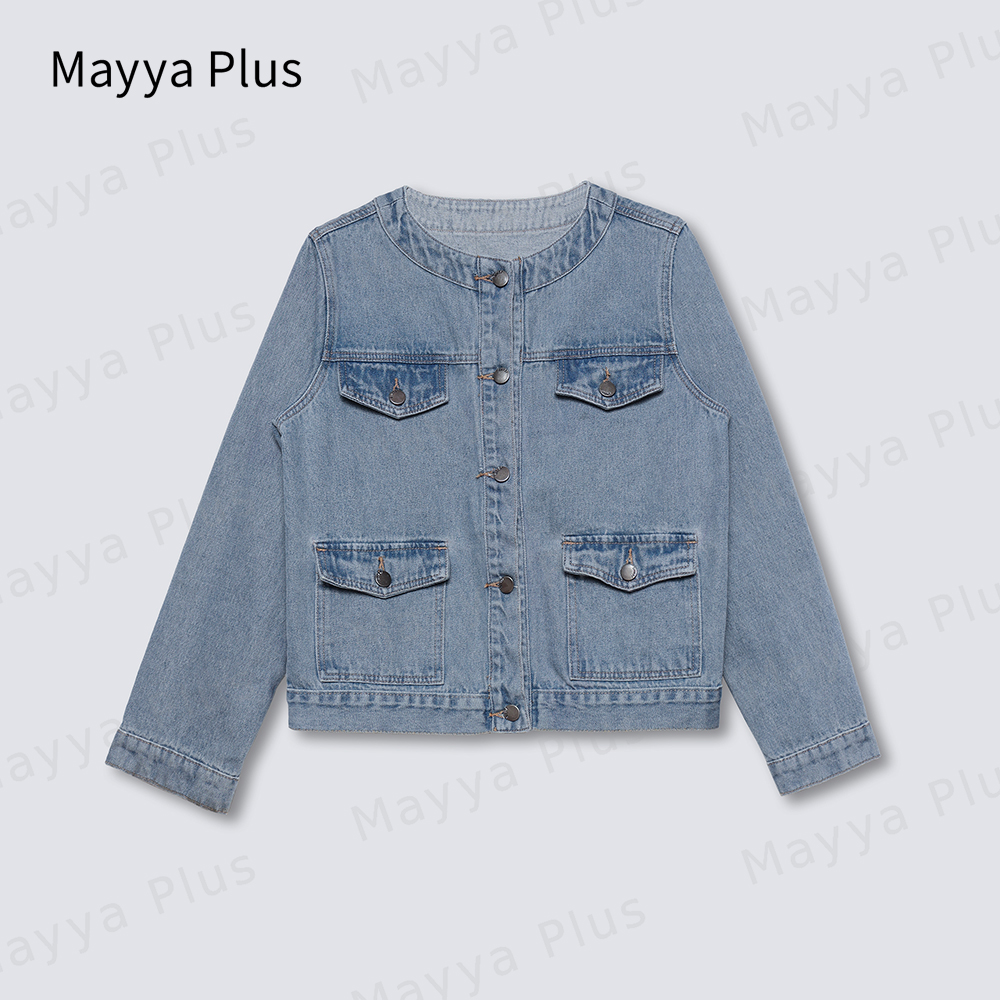 【名媛牛仔】Mayya Plus时尚气质显瘦遮肉轻奢休闲外套32336026百搭