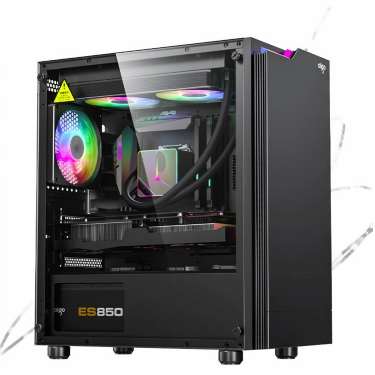 【双11】4060显卡/华硕H610M/铭瑄3060电脑台式机/diy水冷电脑黑色