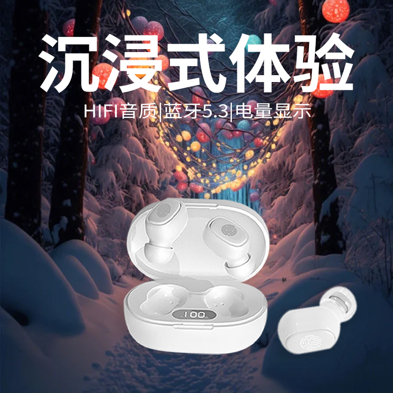 2024新款真无线蓝牙耳机超长续航降噪适用于苹果vivo小米OPPO华为