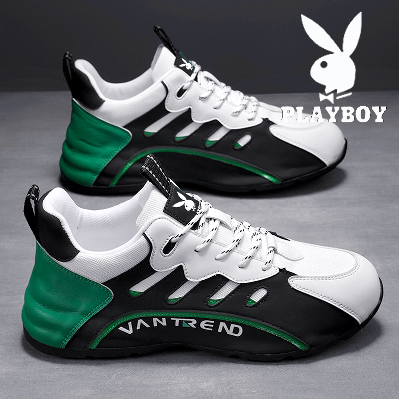 PLAYBOY阿甘男鞋秋冬季2023新款时尚休闲潮鞋百搭运动网红包底鞋