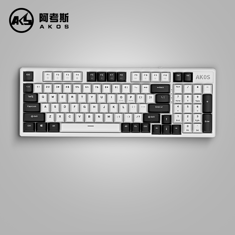 阿考斯（AKOS）BC98三模热插拔客制化机械键盘GASKET结构PBT键帽