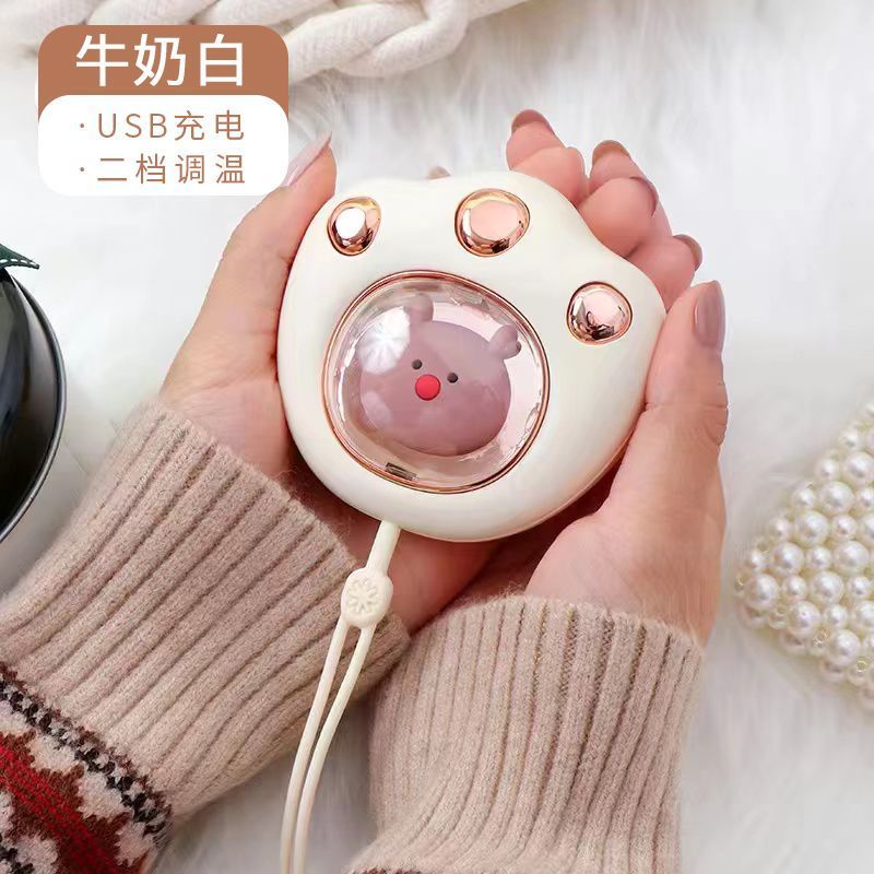 新款猫爪迷你暖手宝便携随身女学生充电式暖宝宝上课手握取暖神器