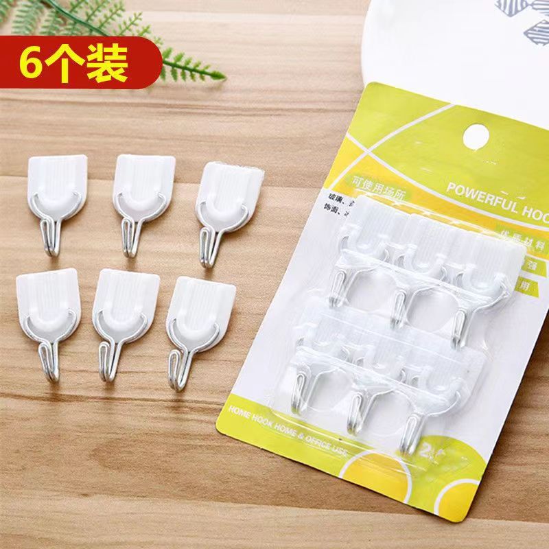 厨房卫生间毛巾挂钩免打孔贴墙无痕黏胶墙壁轻奢创意门后厨房粘钩