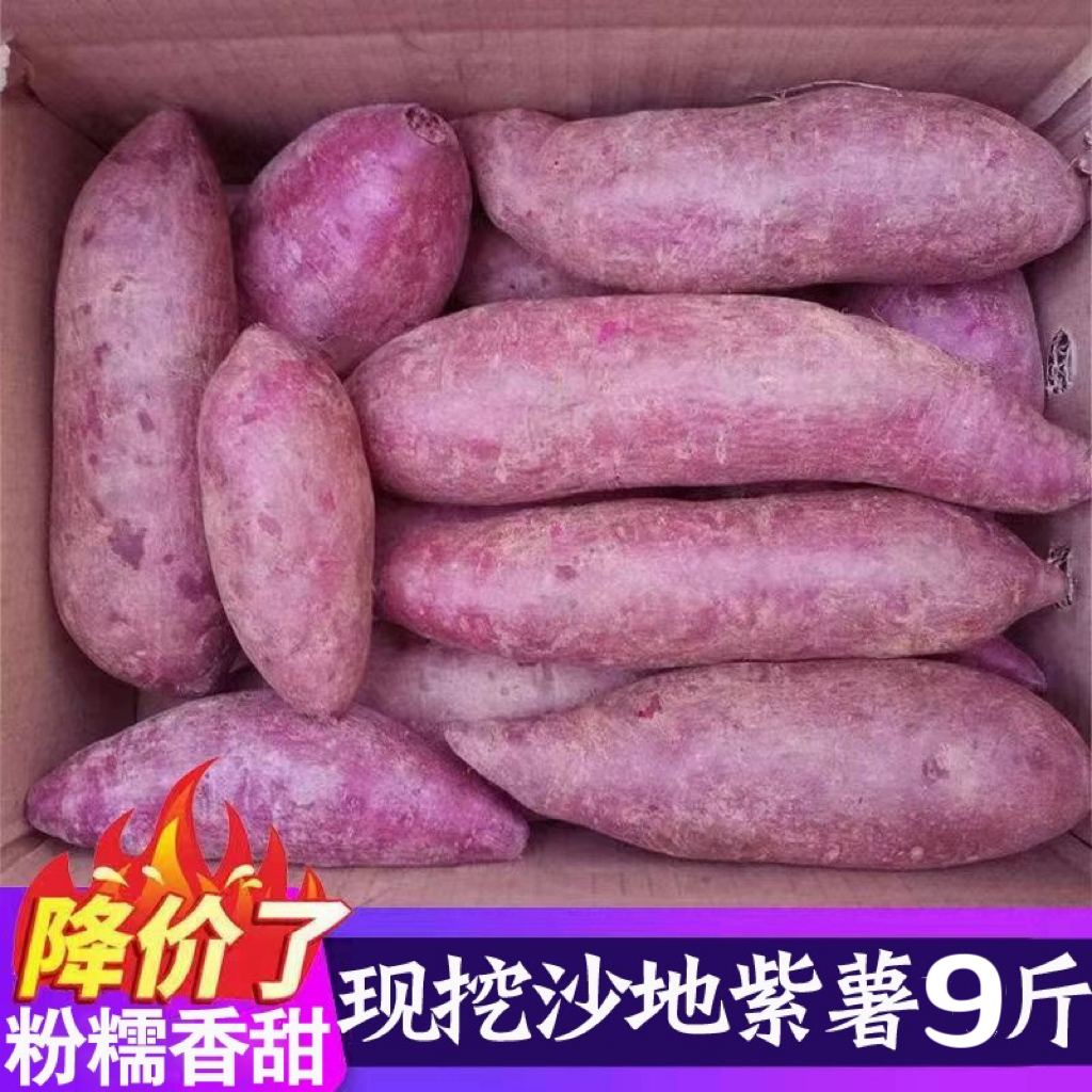 【浮力抢购中】新鲜紫罗兰紫薯番薯1/5/9斤蜜薯红薯正宗生鲜沙地瓜