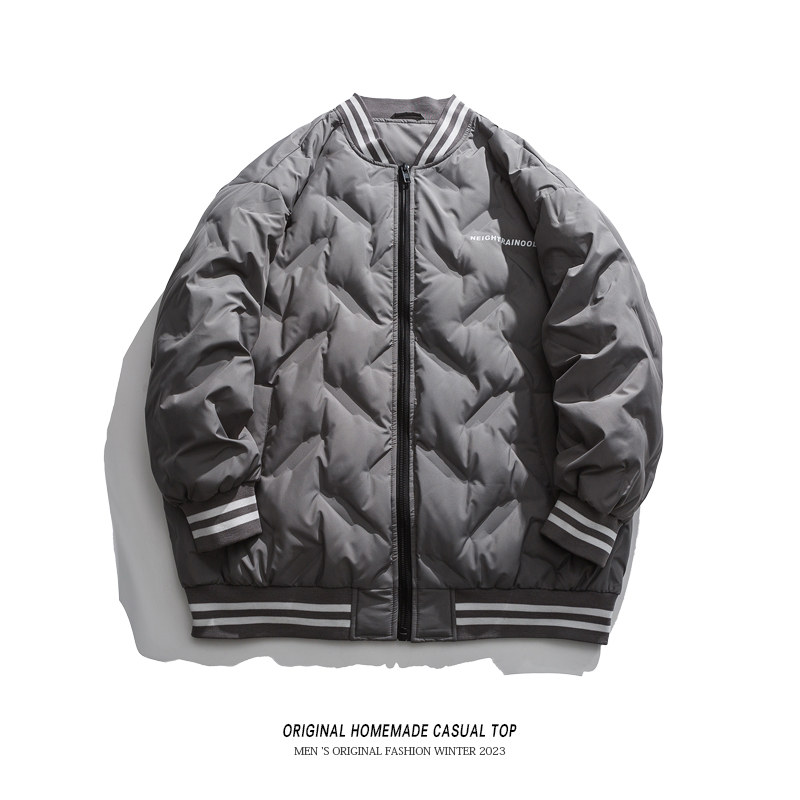 TIRED潮牌简约羽绒服男冬季ins情侣90白鸭绒保暖外套宽松休闲棉衣