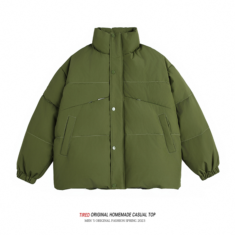TIRED冬季复古工装羽绒服男女同款90白鸭绒街头保暖外套男休闲服