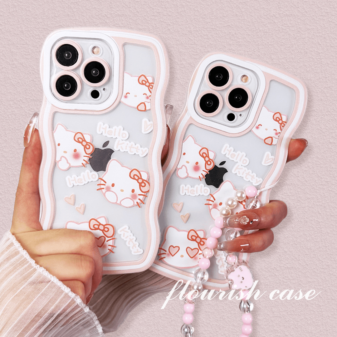 【苹果/华为/OPPO/VIVO/小米/荣耀】凯蒂猫少女波浪ins防摔手机壳