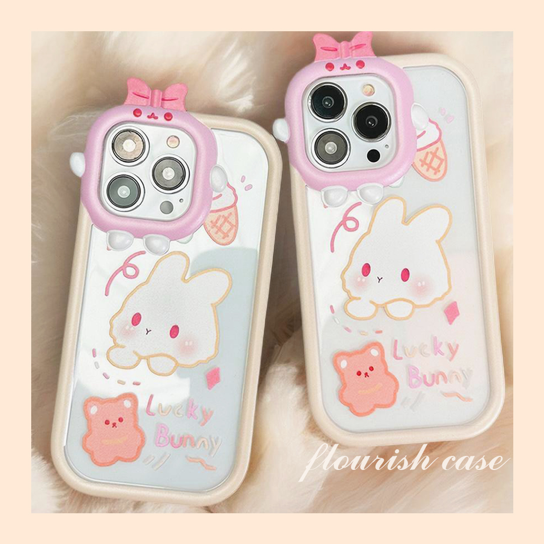 【苹果/华为/OPPO/VIVO/小米/荣耀】小怪兽兔子熊透明手机壳ins